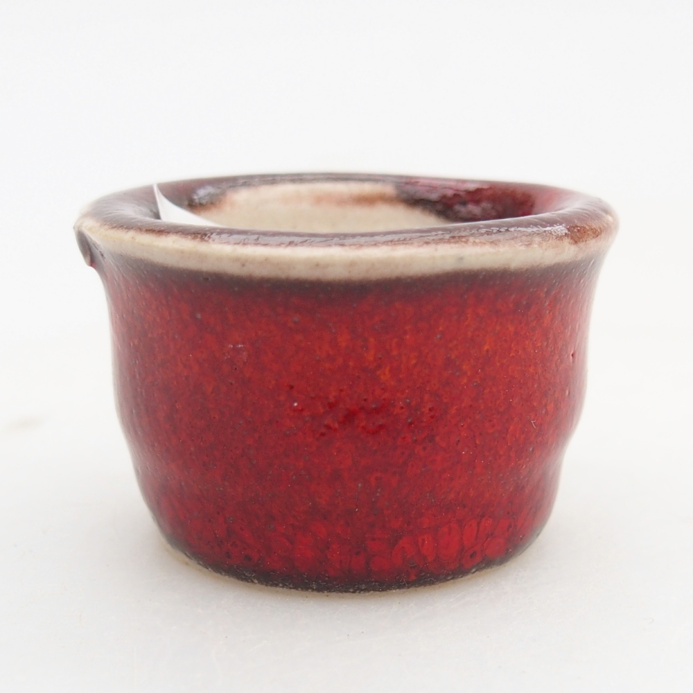 Mini bonsai bowl 3,5 x 3,5 x 2,5 cm, colour red