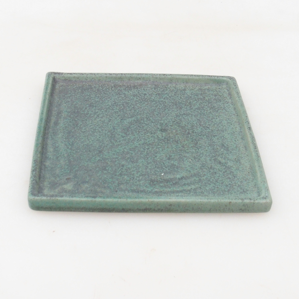 Bonsai bowl square L - 14 x 14 x 1 cm - green