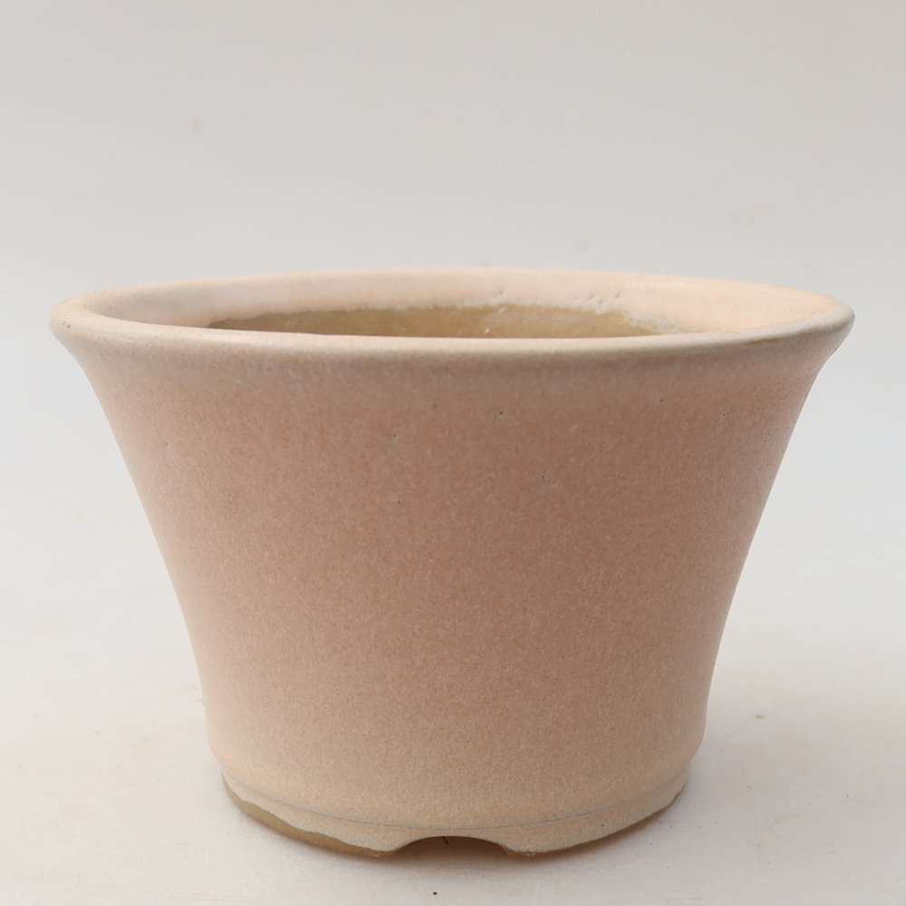 Ceramic bonsai pot, 11 x 11 x 7 cm, pink
