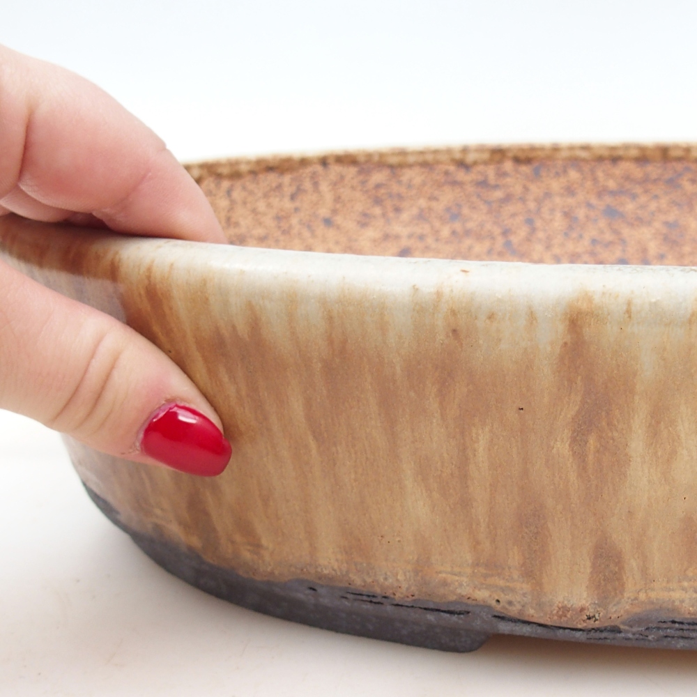 Bonsai bowl 32,5 x 25,5 x 7,5 cm , colour beige