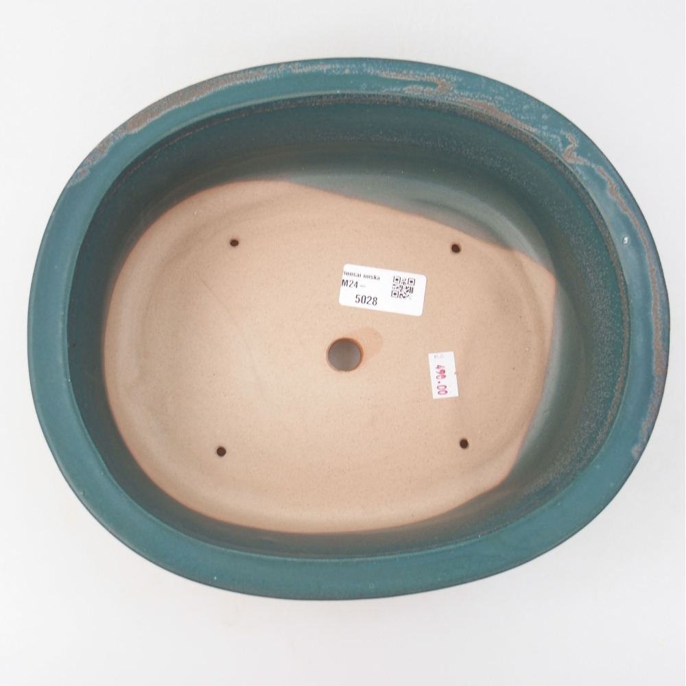 Ceramic bonsai bowl 26 x 22 x 8 cm, color blue