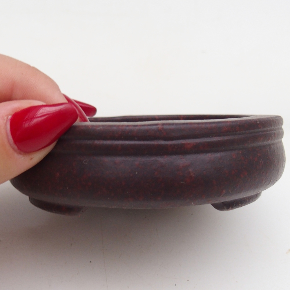 Ceramic bonsai bowl 9 x 9 x 2,5 cm, brown