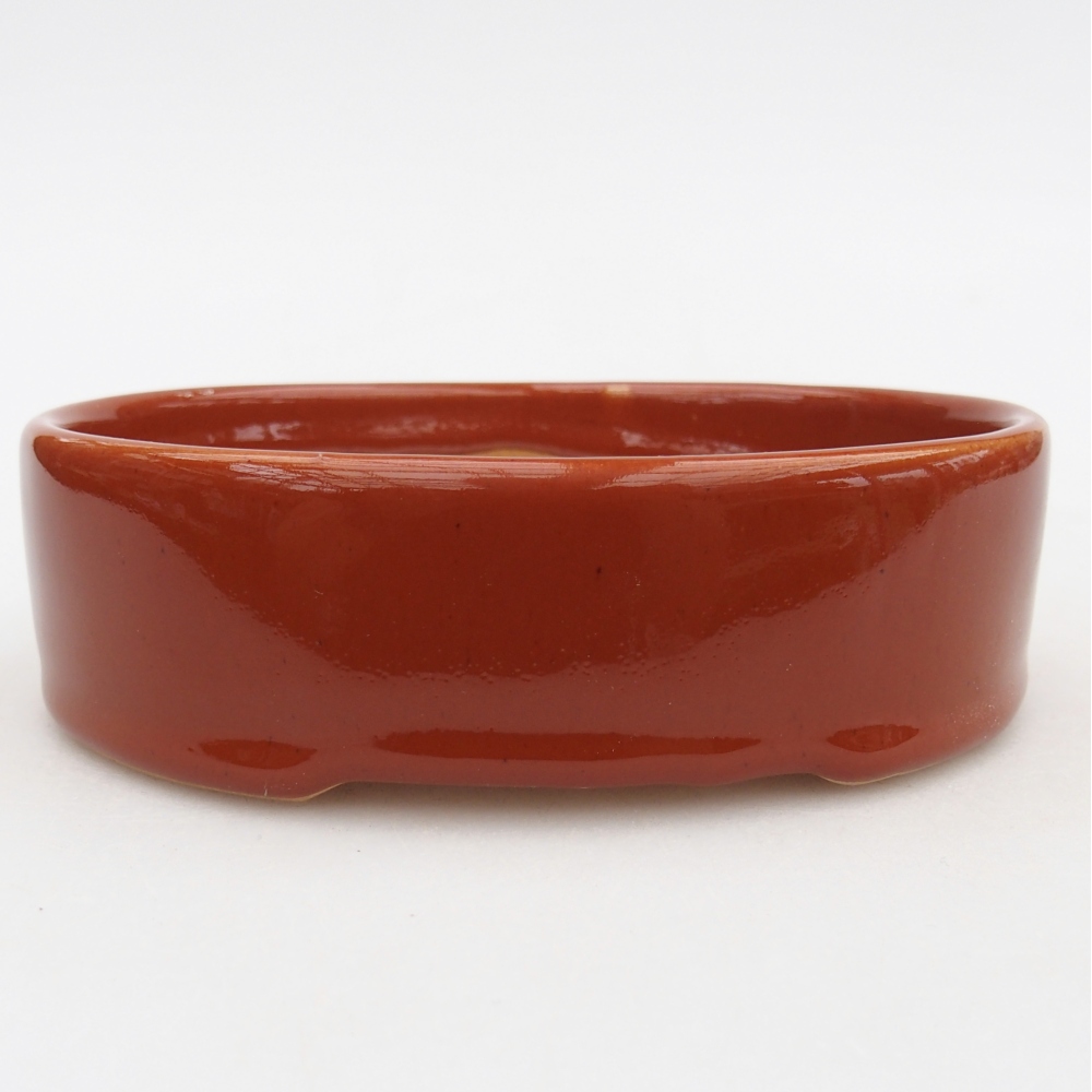 Ceramic bonsai bowl 12,5 x 10 x 3,5 cm, brown