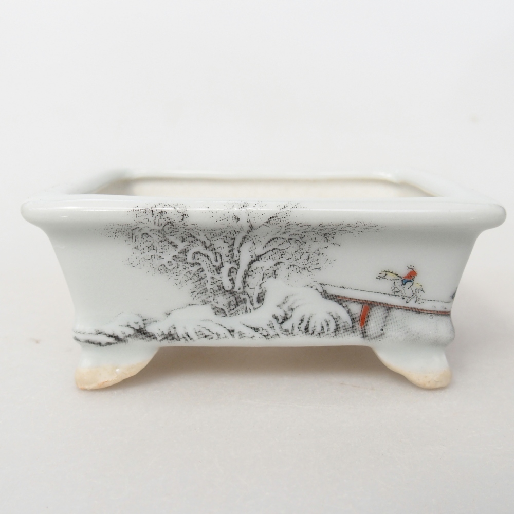 Mini bonsai bowl 8 x 6 x 3 cm, white