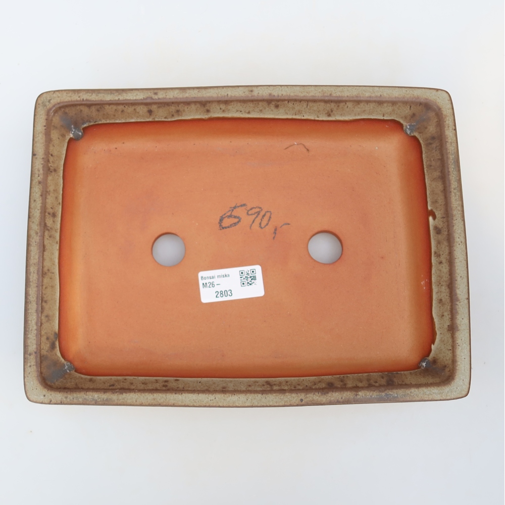 Ceramic Bowl  26 x 20 x 5 cm, brown
