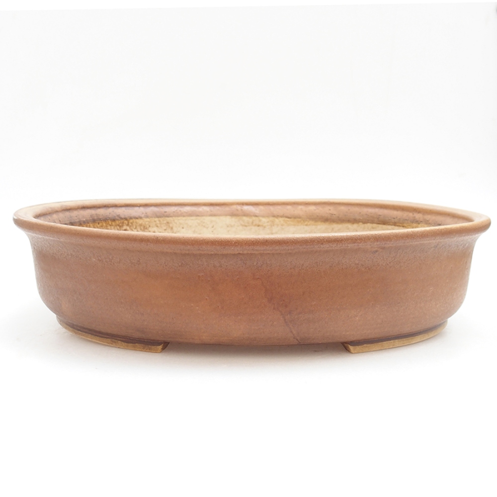 Ceramic bonsai bowl 32,5 x 28,5 x 7,5 cm, color pink
