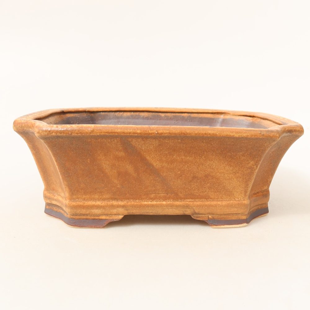 Ceramic bonsai pot, 18 x 15 x 6 cm, pink