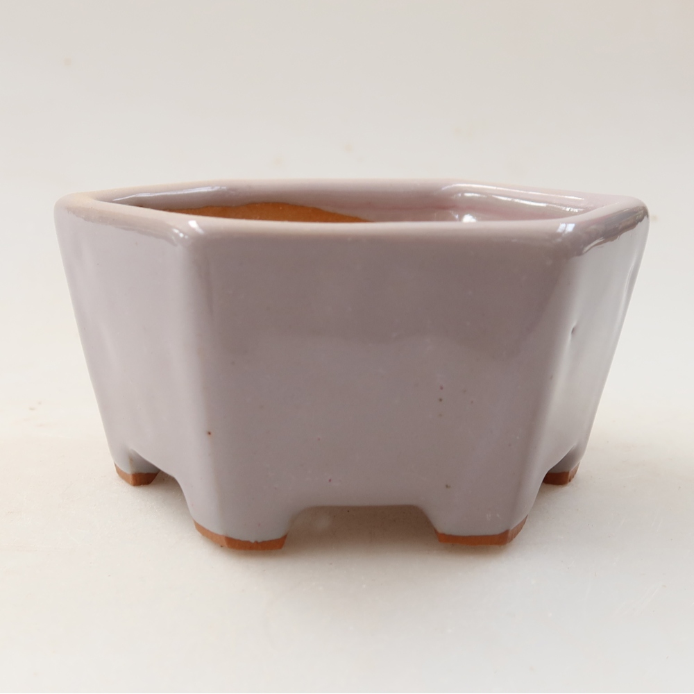 Ceramic bonsai pot, 10 x 9 x 5 cm, purple
