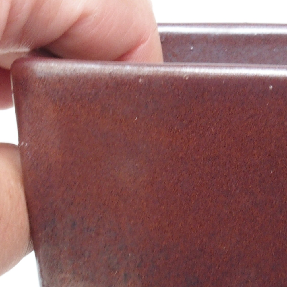 Ceramic bonsai bowl 9 x 9 x 12 cm, color brown