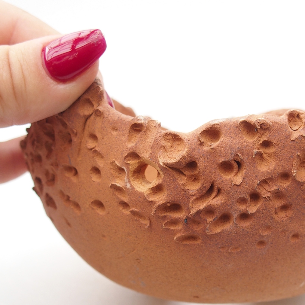 Ceramic Shell 13,5 x 13,5 x 8 cm, color: red