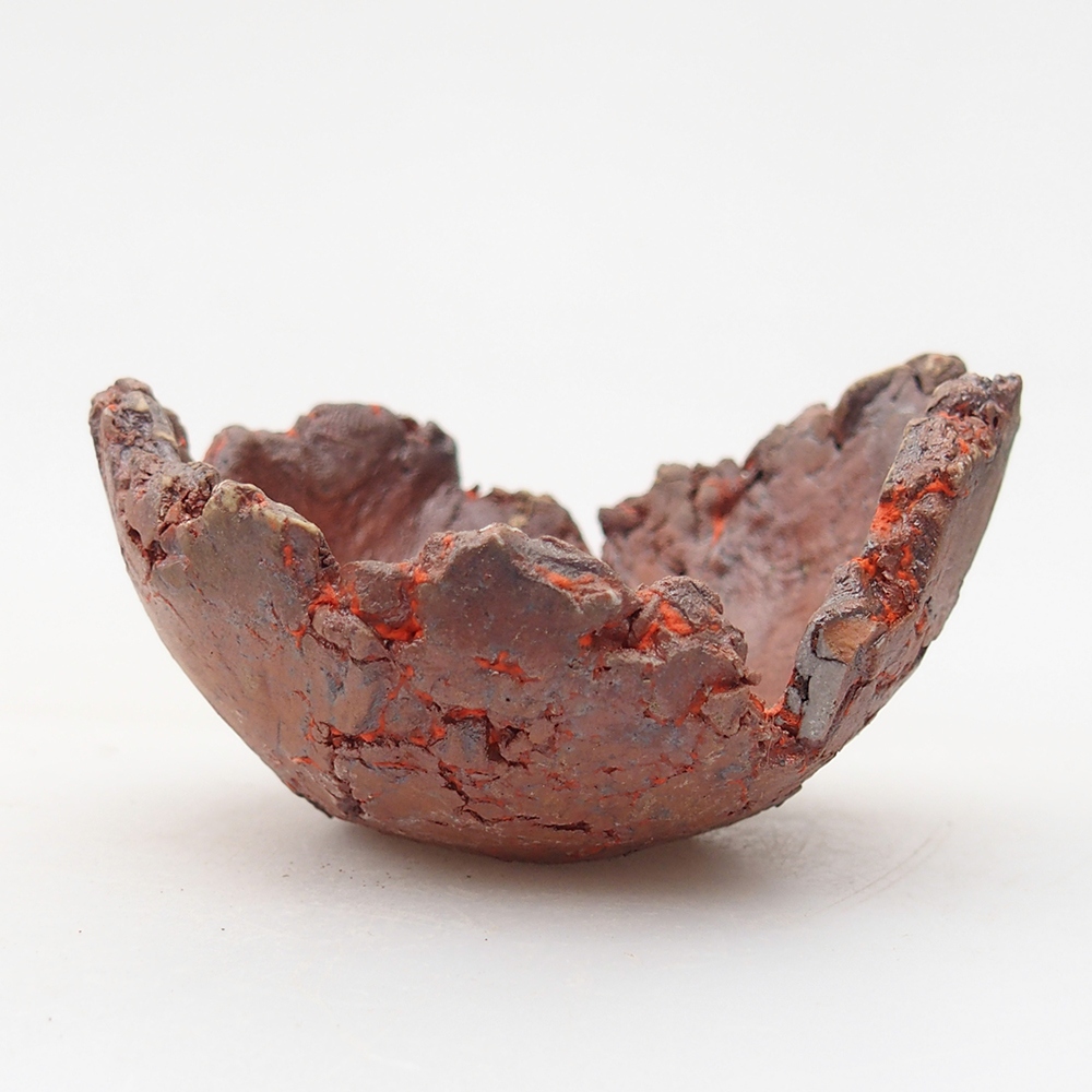 Ceramic Shell 7 x 7 x 4 cm , colour orange