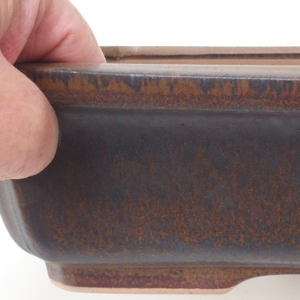 Bonsai bowl H07 - 30 x 20.5 x 8 cm. - brown