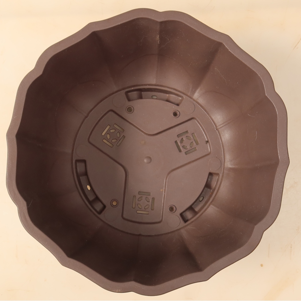 MP-34 Brown Plastic Bonsai Pot - 22 x 22 x 9.5 cm 