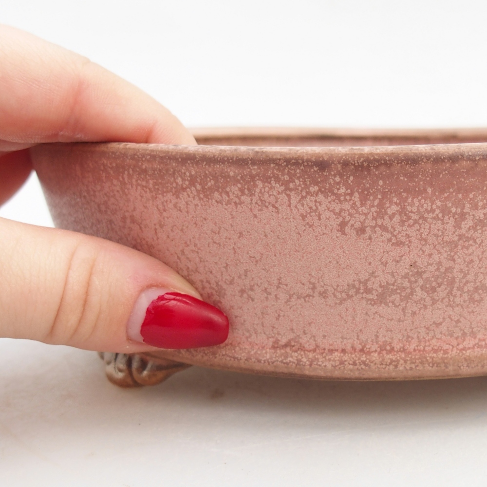 Ceramic bonsai bowl 18 x 18 x 5 cm, pink