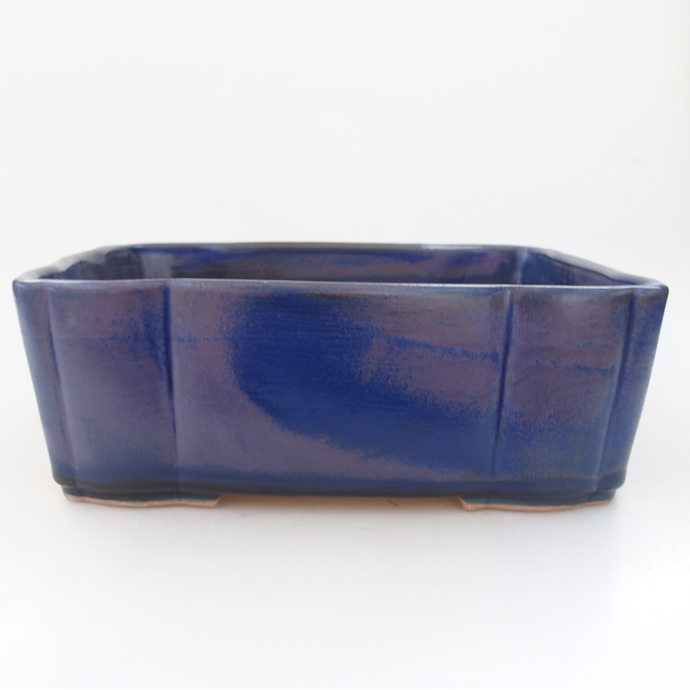 Ceramic bonsai bowl 20,5 x 17 x 7 cm, colour blue