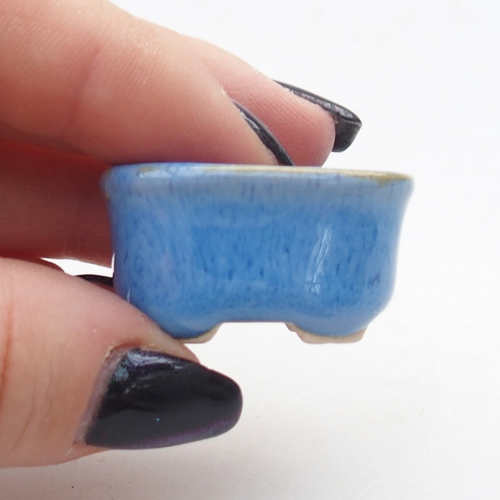 Mini bonsai bowl 3 x 2,5 x 1,5 cm, colour blue