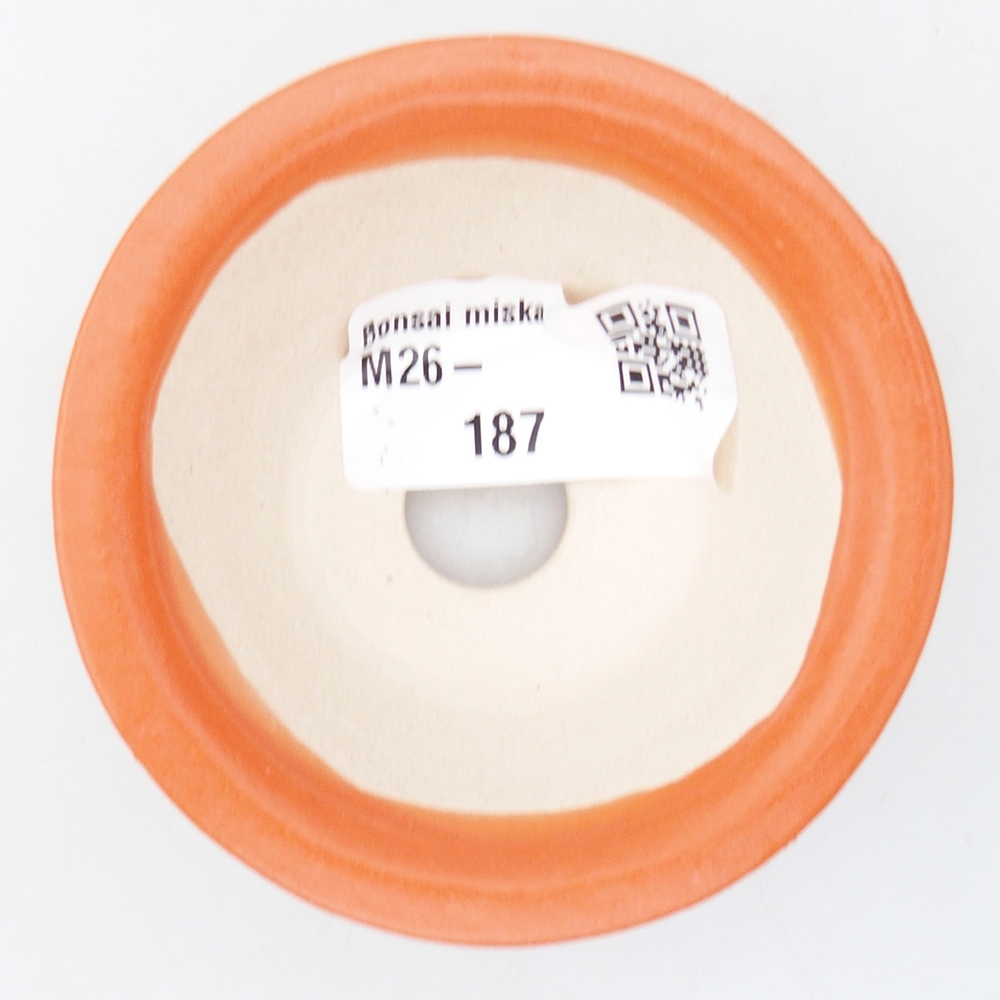 Mini bonsai bowl 7,5 x 7,5 x 3 cm, orange