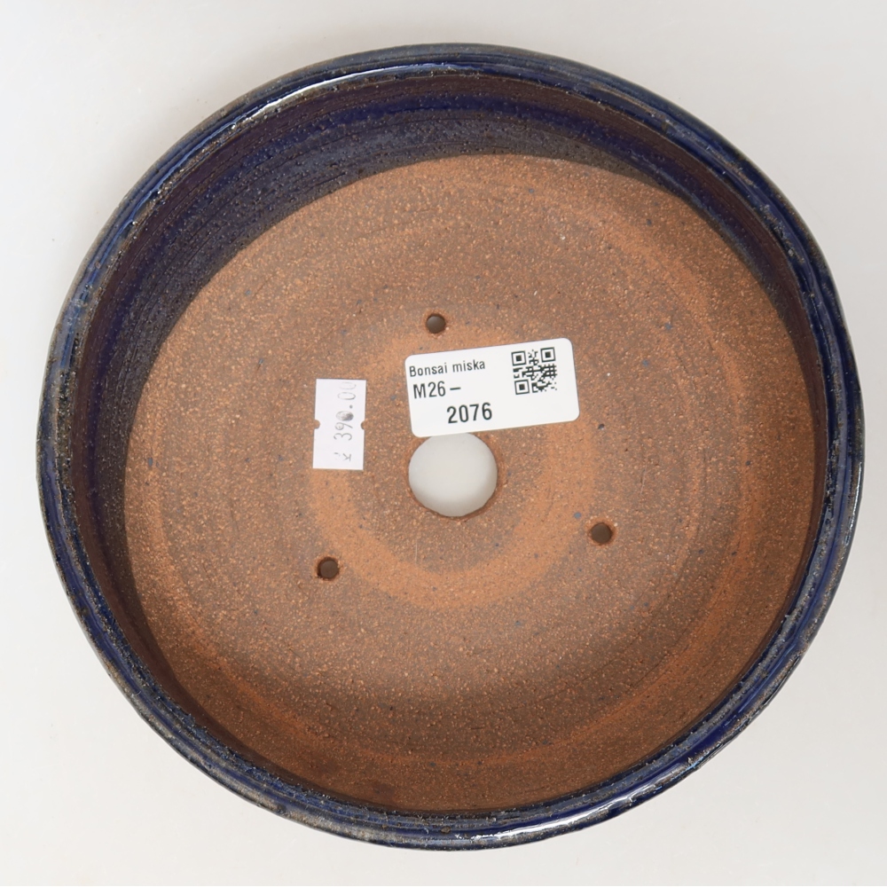 Ceramic bonsai bowl 17 x 17 x 6 cm, colour blue