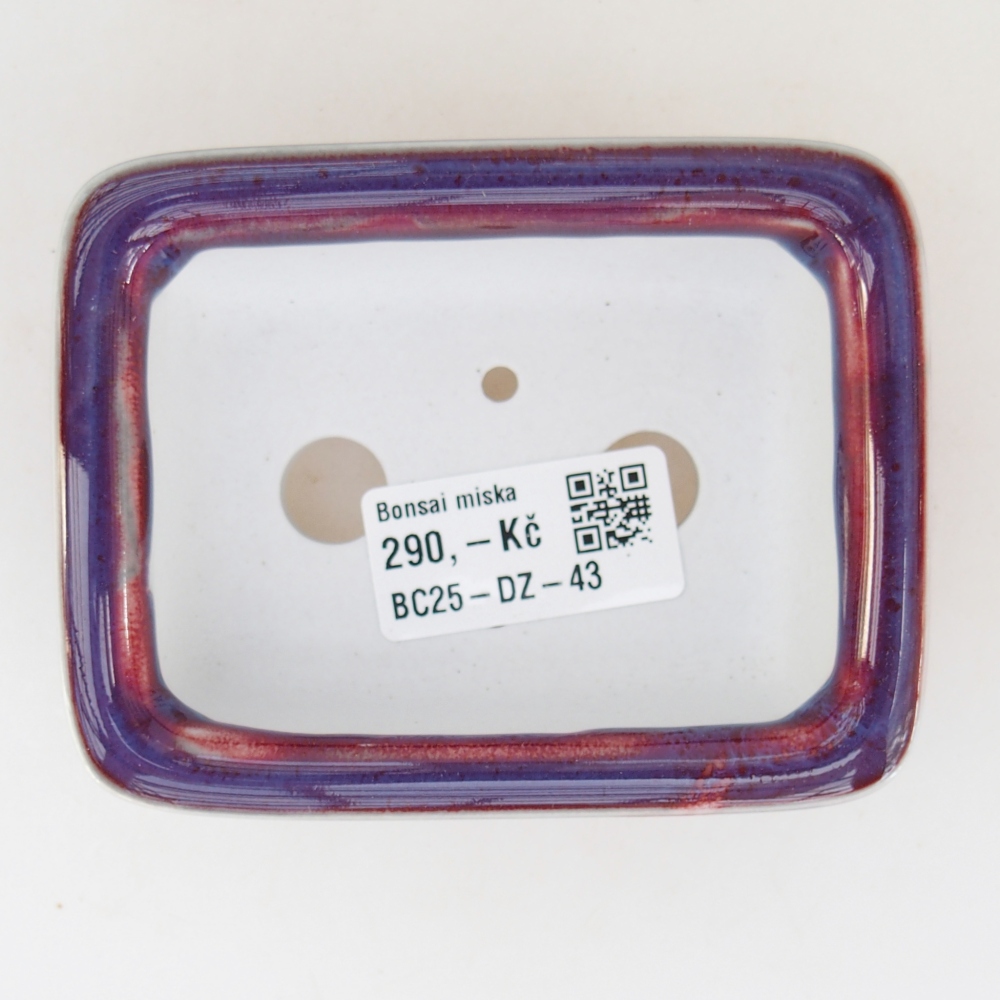 Mini bonsai bowl 10 x 8 x 3,5 cm, colour purple