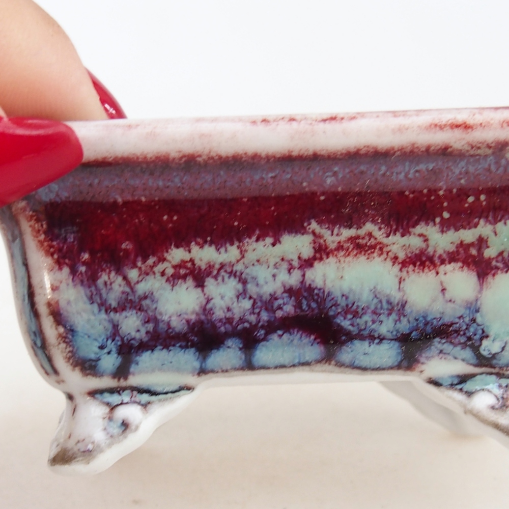 Mini bonsai bowl 7 x 5,5 x 3 cm, burgundy