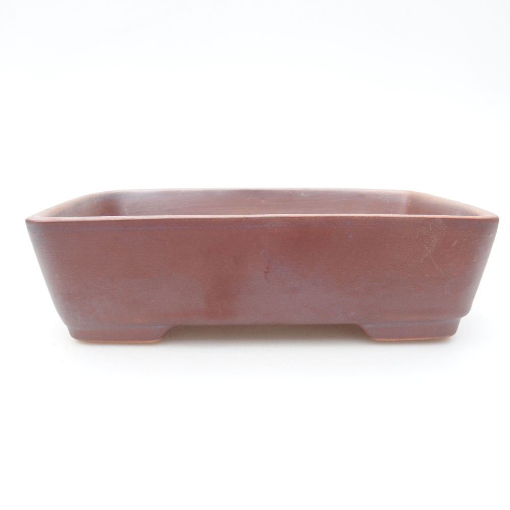 Ceramic bonsai bowl  18 x 13,5 x 5 cm, color metallic