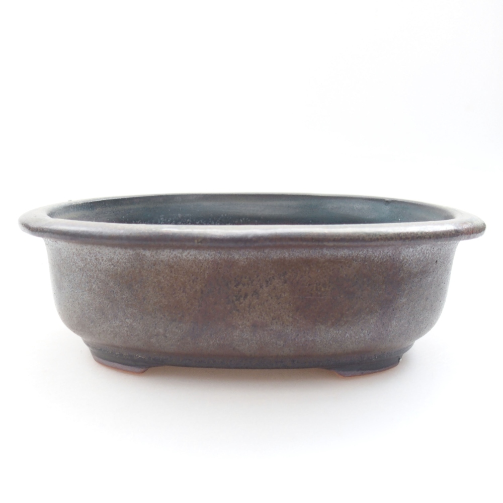 Ceramic bonsai bowl 18 x 15 x 6 cm, color gray