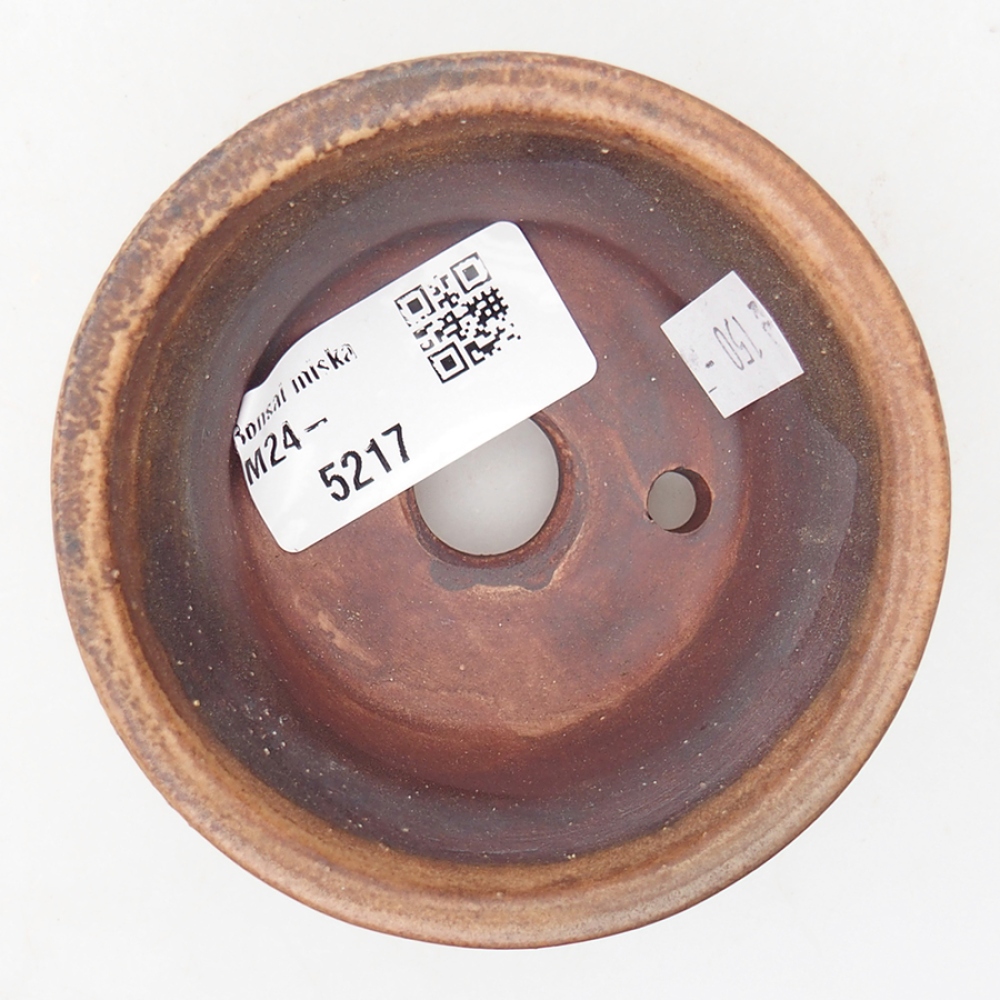 Ceramic bonsai bowl 9 x 9 x 3,5 cm, color brown