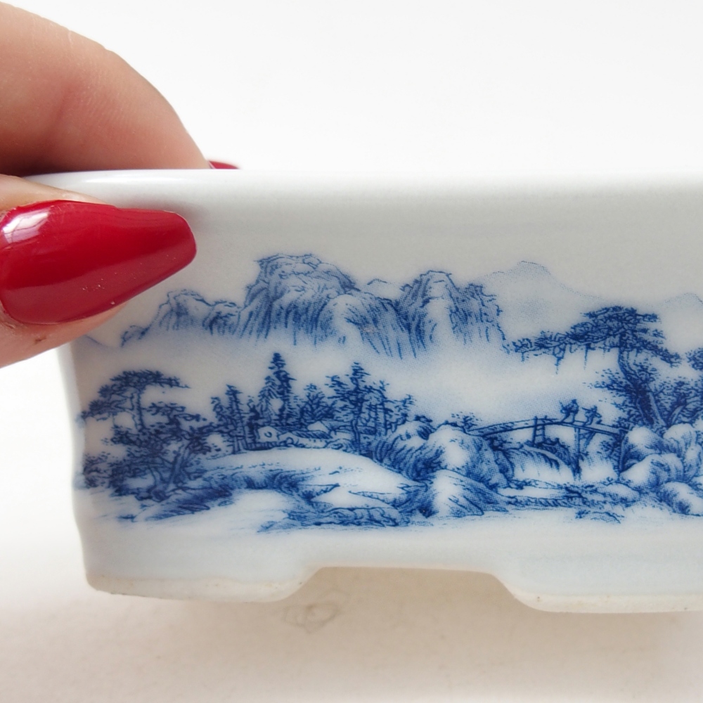 Mini bonsai bowl 10 x 7,5 x 4 cm, colour white