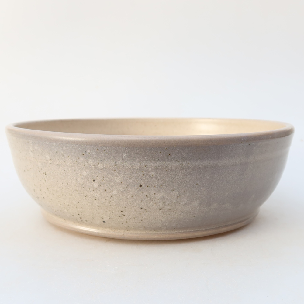 Ceramic bonsai bowl 20 x 20 x 6,5 cm, colour beige