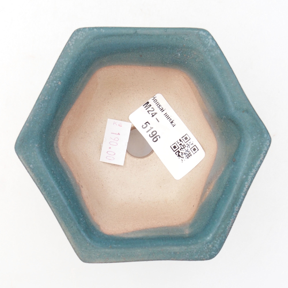 Ceramic bonsai bowl 10,5 x 9,5 x 5,5 cm, color blue