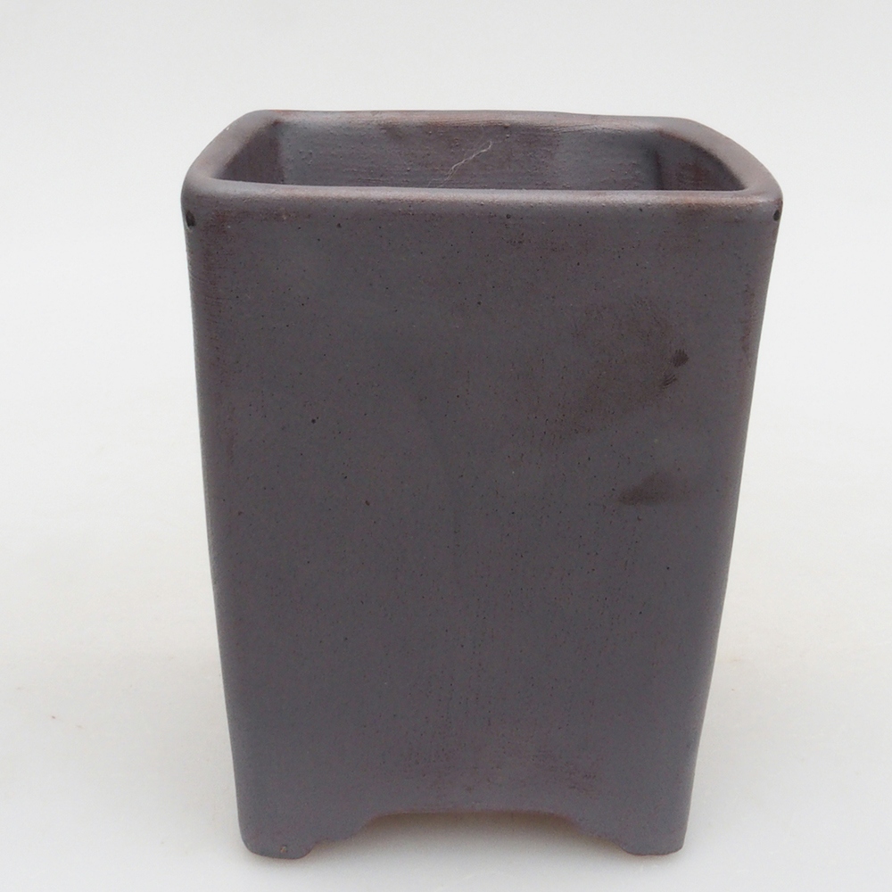 Ceramic bonsai bowl 8,5 x 8,5 x 10,5 cm, color metallic