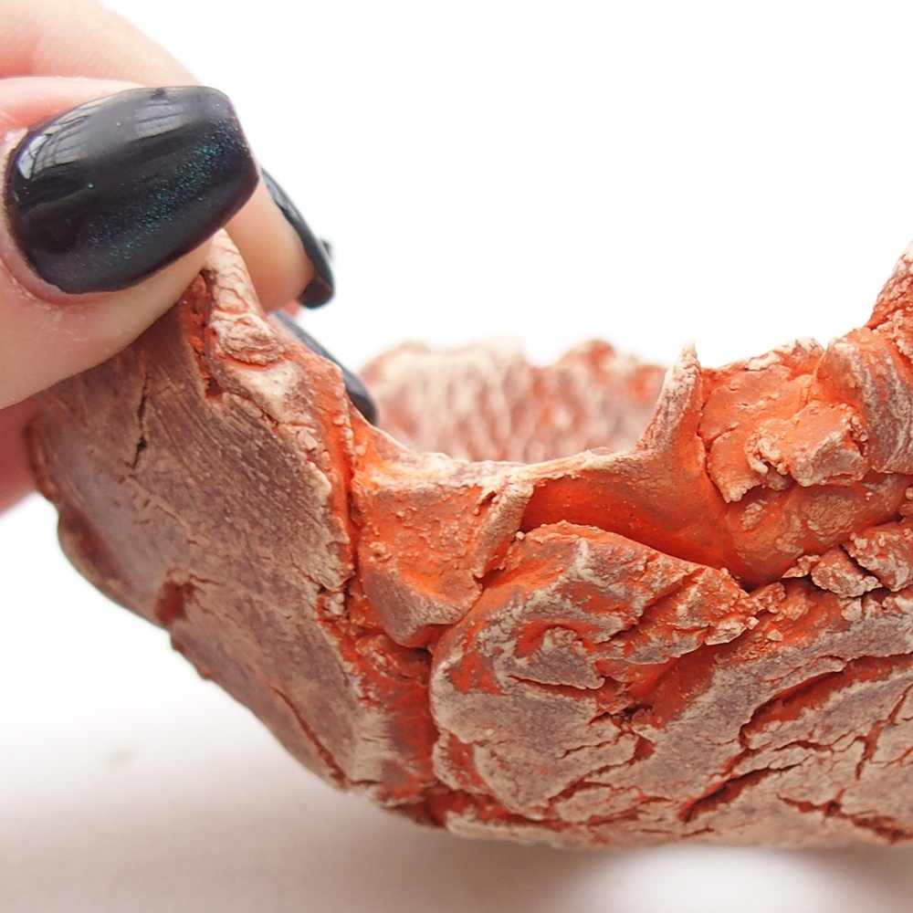 Ceramic Shell 11 x 11 x 5 cm , colour orange