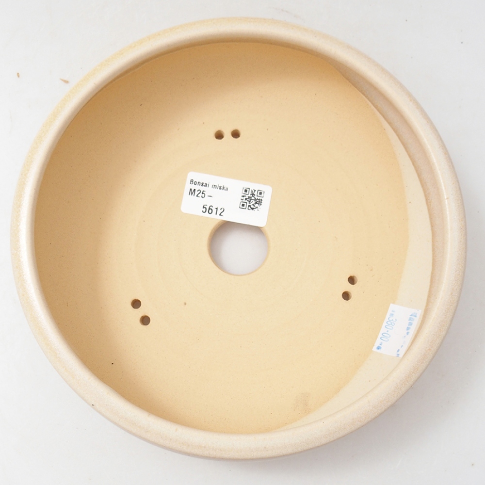 Ceramic bonsai pot 18 x 18 x 5 cm, beige