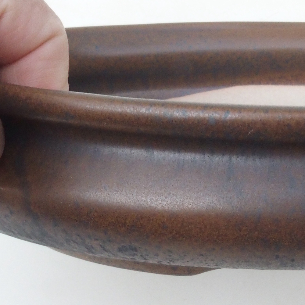Bonsai bowl H15 - 25.5 x 17.5 x 6 cm. - green