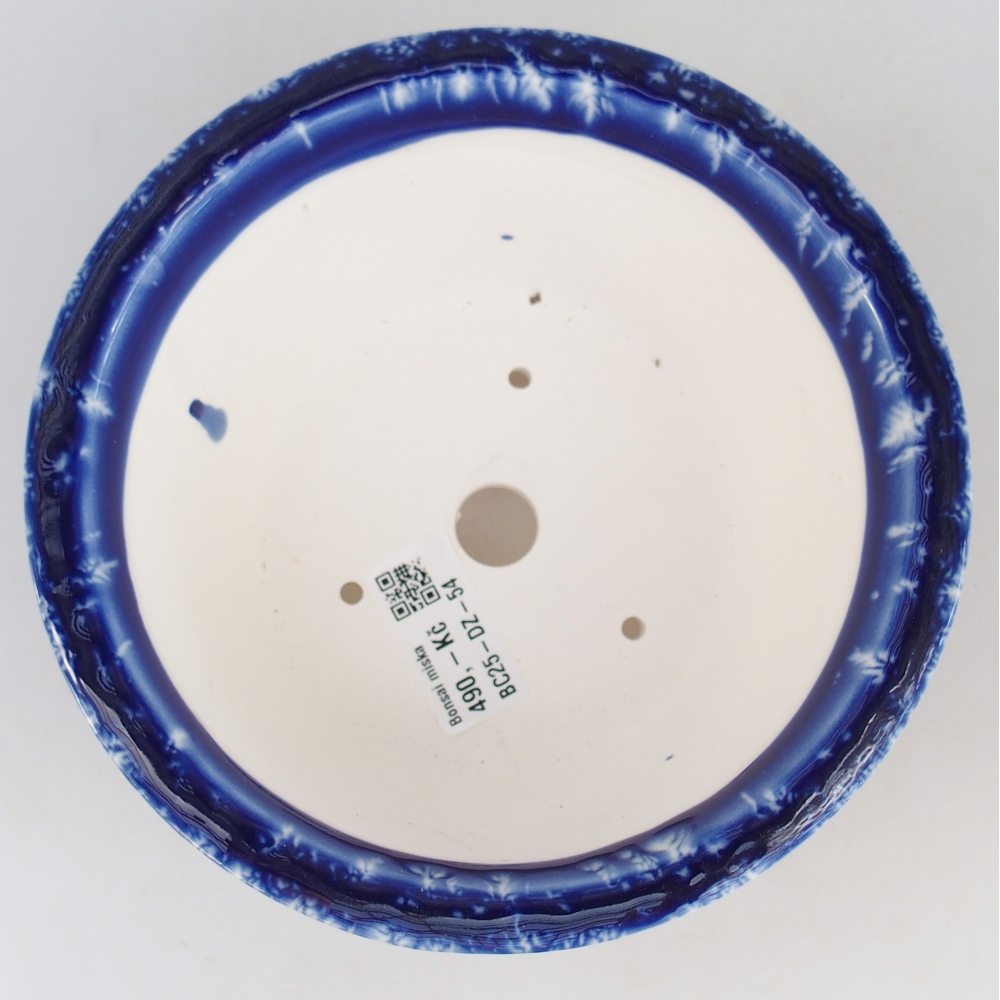Ceramic bonsai bowl 16 x 16 x 8,5 cm, colour blue