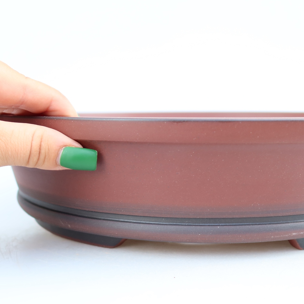 Ceramic Bowl, 30.5 x 30.5 x 7 cm, brick red