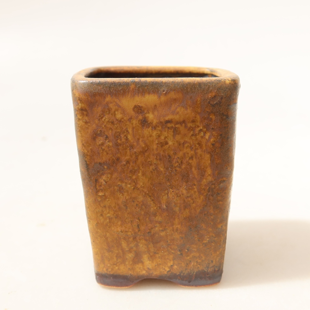 Ceramic bonsai bowl 5 x 5 x 6,5 cm, brown