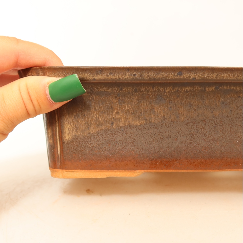 Ceramic Bowl, 20 x 15.5 x 5.5 cm, brown