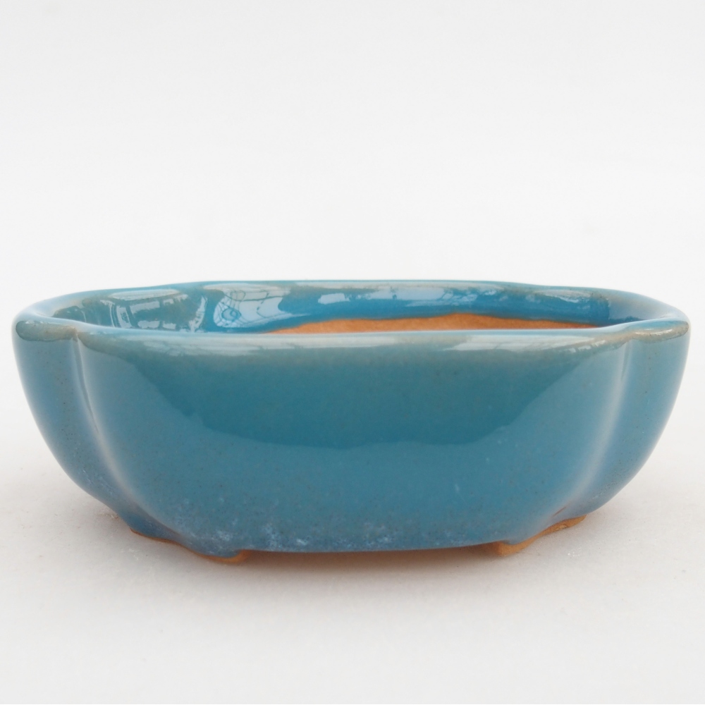 Ceramic bonsai bowl 10,5 x 9 x 3,5 cm, colour blue
