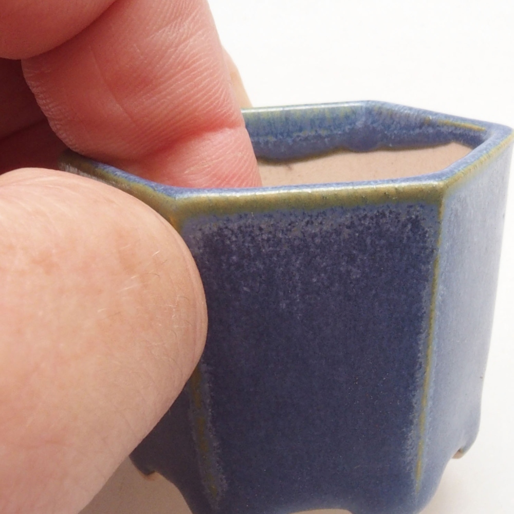 Mini bonsai bowl 4,5 x 4 x 3,5 cm, color blue