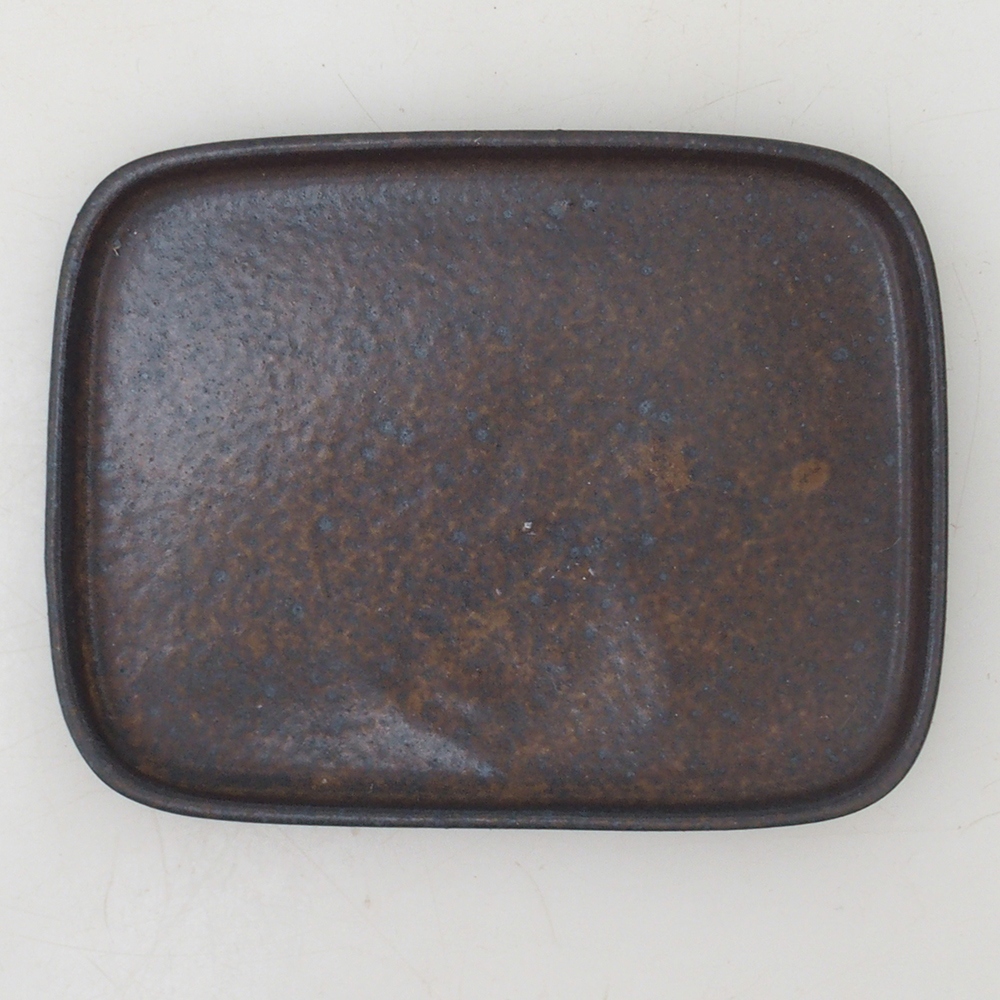 Bonsai bowl rectangle 12.5 x 10 x 1 cm - brown