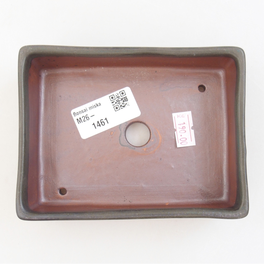 Ceramic bonsai bowl 13 x 9,5 x 4 cm, grey