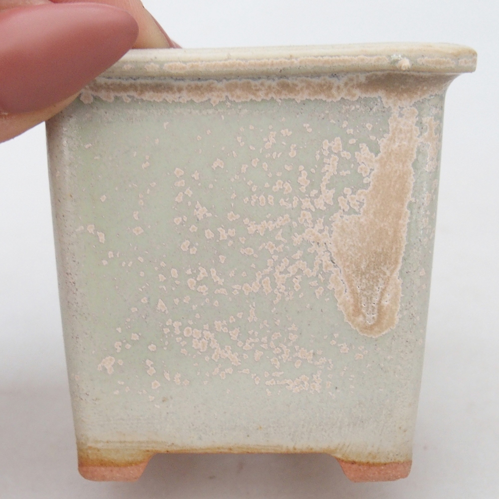 Ceramic bonsai bowl 5,5 x 5,5 x 5,5 cm, colour beige