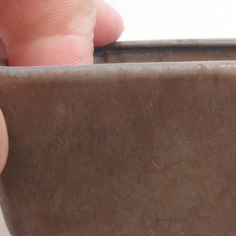Ceramic bonsai bowl 9,5 x 8 x 3,5 cm, color brown