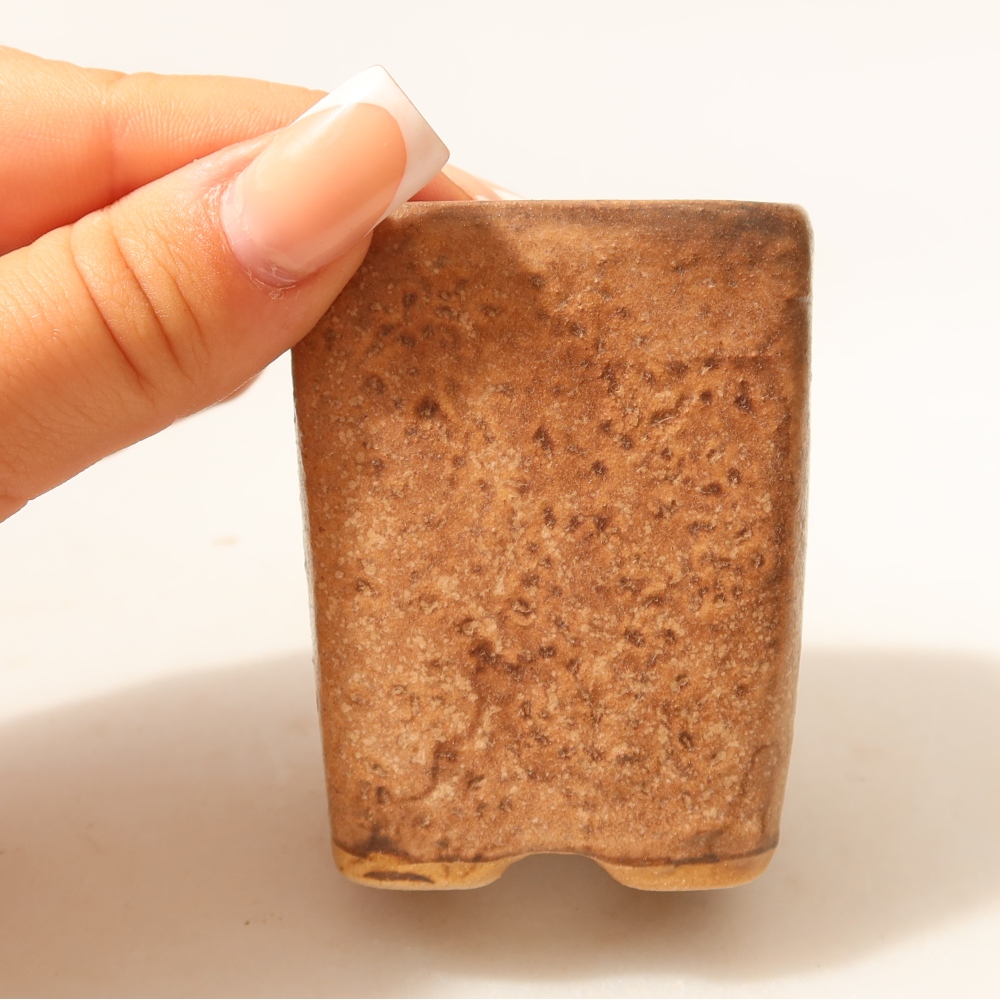 Ceramic bonsai pot, 5 x 5 x 6.5 cm, pink