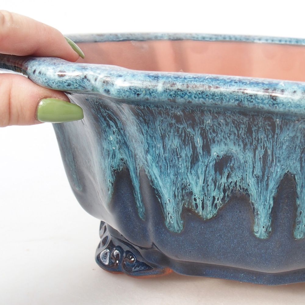 Bowl 30,5 x 30,5 x 11,5 cm blue-white