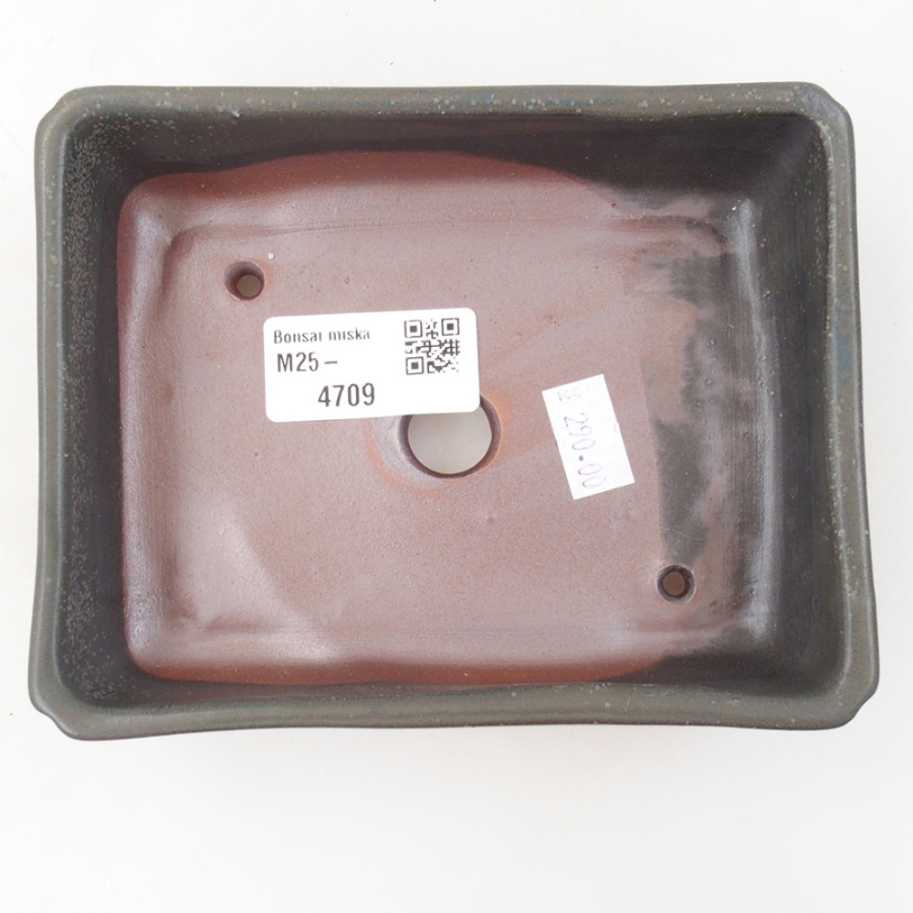 Ceramic bonsai bowl 14 x 11 x 4 cm, color gray