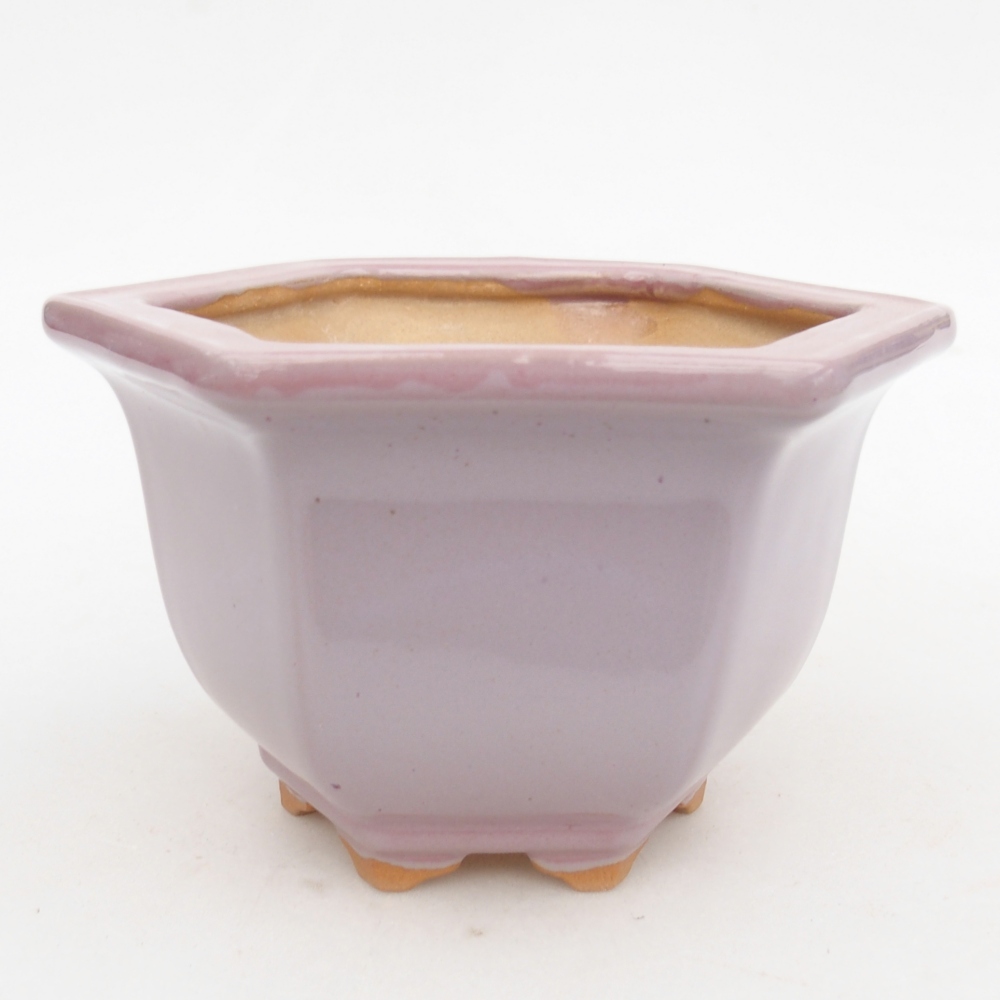 Ceramic bonsai bowl 13 x 11,5 x 8 cm, pink