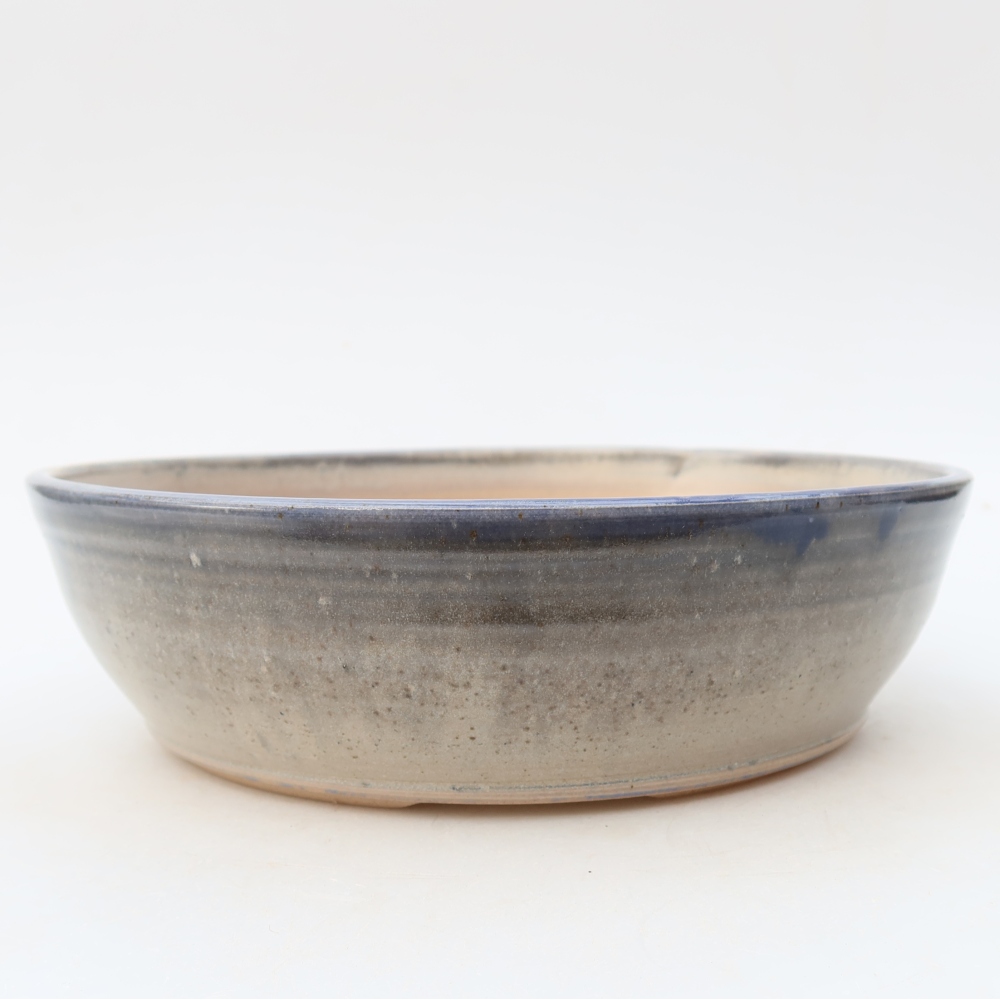 Ceramic bonsai pot, 21 x 21 x 6 cm, blue