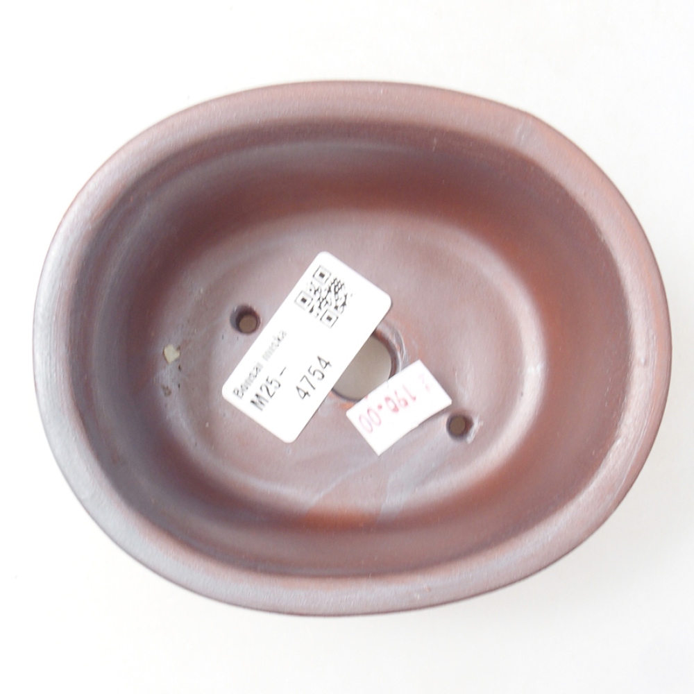 Ceramic bonsai bowl 12 x 10 x 5,5 cm, color brown